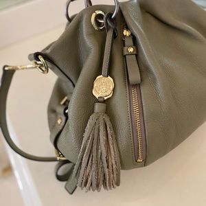 Vince Camuto medium Hobo Crossbody handbag in Taupe with dust bag.